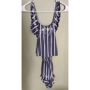 American Eagle Outfitters Juniors Shorts Romper Blue/White Striped Size XS